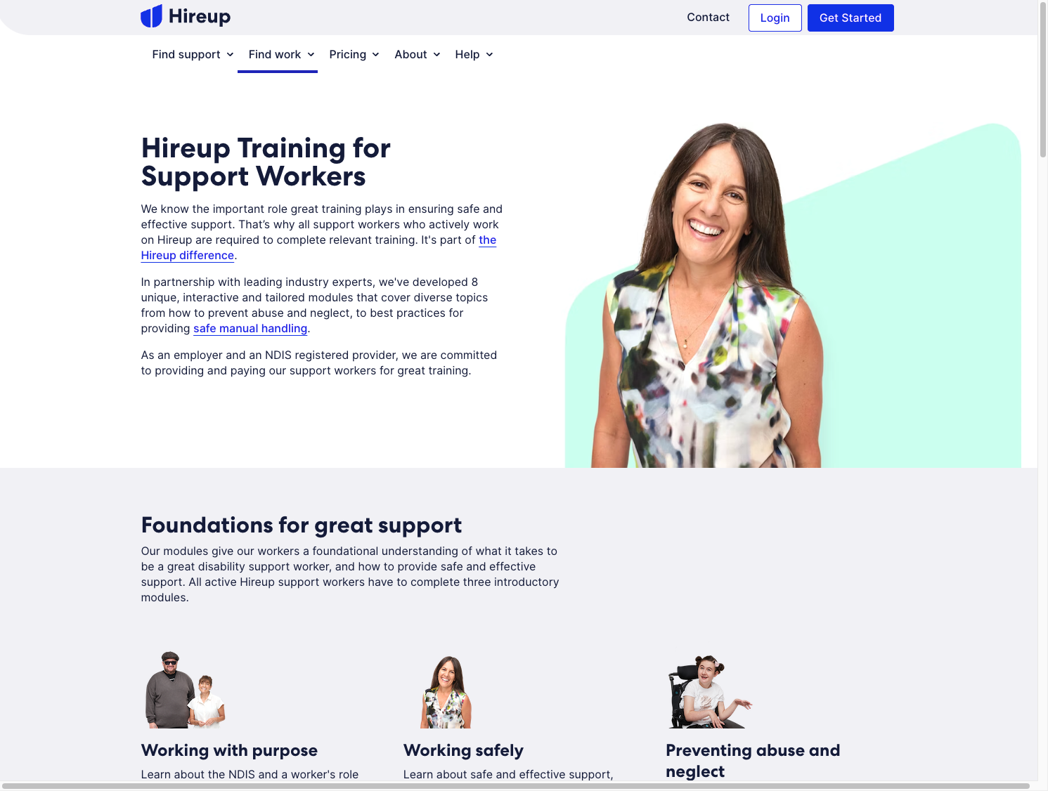 Hireup screenshot
